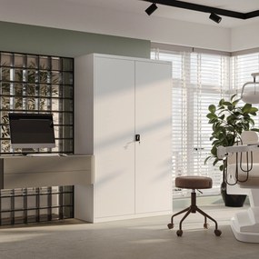 Fém iratszekrény JAN II, 1150 x 185 x 400 mm, fehér