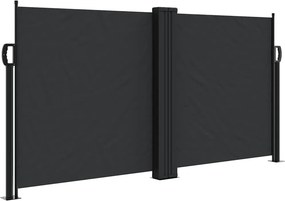 vidaXL fekete behúzható oldalsó napellenző 120 x 1000 cm