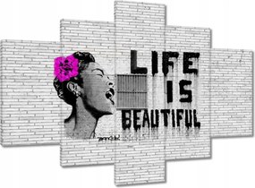 Festmények 150x105 Banksy Life is beautiful