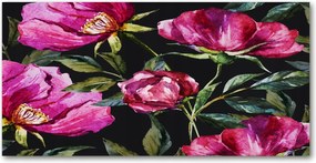 Fotó vászonkép edzett üveg Rózsaszín bazsarózsa 140x70