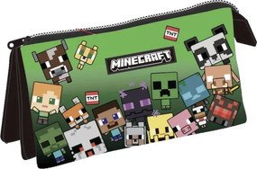 Minecraft Characters 3 rekeszes tolltartó 22 cm