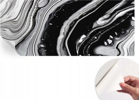 Divatos öntapadós fali tapéta furnér monokróm hullámok 250x104 cm