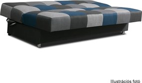 Kanapé, bordó színű anyag/szürke, ALABAMA