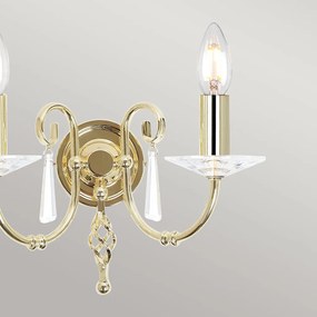 Elstead Lighting AEGEAN AG2-POL-BRASS Fali lámpa 2x60W/E14