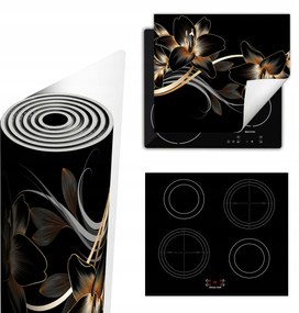 Tűzhelyvédő Szőnyeg Több Helyet Biztosít 60x52 fekete Orchidea