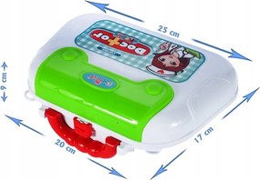 Gyermek orvosi készlet, fogantyús bőrönddel, hordozószíjjal, 12 kiegészítővel, többszínű