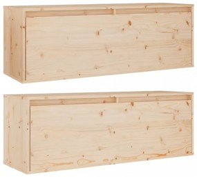 2 darab tömör fenyőfa faliszekrény 100 x 30 x 35 cm