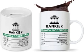 Bankár Szett Bögre Persely Ajándék fényképes nyomtatással