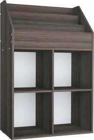 vidaXL szürke-sonoma színű szerelt fa gyerek újságtartó 71x30x114 cm