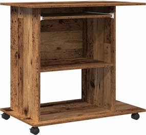 vidaXL antik fa színű szerelt fa számítógépasztal 80 x 50 x 75 cm