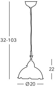 Kolarz 731.30.53 - Csillár zsinóron NONNA 1xE27/75W/230V