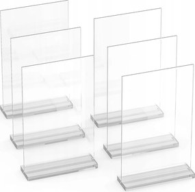 Menütartó állvány képkeret Ezüst A6 átlátszó dasher X 6 Db