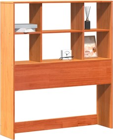 vidaXL viaszbarna tömör fenyőfa fejtámla tárolóval 75 cm