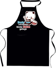Nyomtatott Kötény gyerek konyhai Mackó Panda Bubu Dudu kawaii Pamut