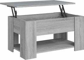 vidaXL szürke sonoma színű szerelt fa dohányzóasztal 79 x 49 x 41 cm