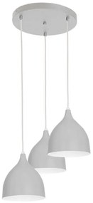 Csillár zsinóron NOAK 3xE27/15W/230V szürke