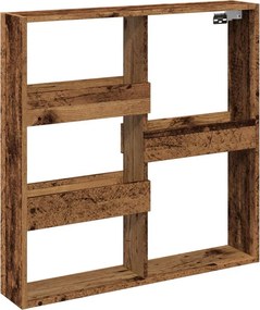 vidaXL antik fa színű szerelt fa faliszekrény 80 x 15 x 80 cm