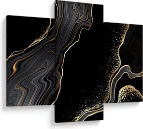 Kép - Fekete és arany márvány (90x60 cm)