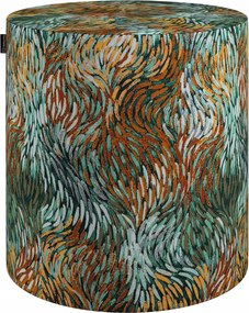 Dekoria Barrel puff zöld-narancssárga