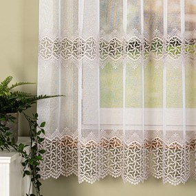 Függöny Gipsz Applikációval Napellenzőre 175cm fehér-arany