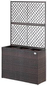 Casaria® Virágláda fonással - barna
