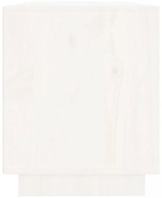 fehér tömör fenyőfa TV-szekrény 110,5x35x44 cm
