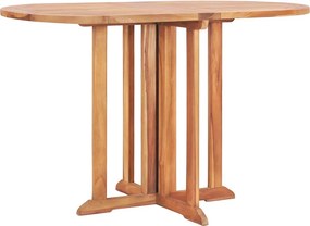 vidaXL tömör tíkfa lehajtható lapú kerti asztal 120 x 70 x 75 cm