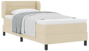 Boxspring Ágy Matrac Krem 90x200 cm Szövet