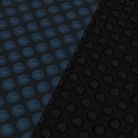 fekete és kék napelemes lebegő PE medencefólia 1000 x 500 cm