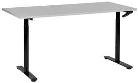 Fekete és szürke manuálisan állítható íróasztal 160 x 72 cm DESTINAS Beliani