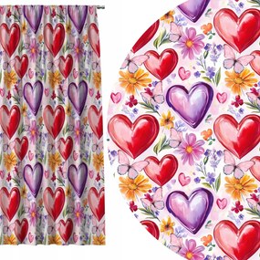 Kész Függöny Béka Szalag 140X160 Gyerek Függöny Szív 407