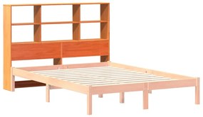 viaszbarna tömör fenyőfa fejtámla tárolóval 120 cm