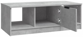 betonszürke szerelt fa dohányzóasztal 102 x 50 x 36 cm