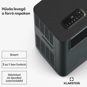 Klarstein Breeze Box 9K Smart PAC légkondicionáló, 3 az 1-ben üzemmód, Intelligens vezérlés, 32 m²-ig, 24ó időzítő, mobil