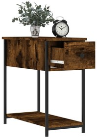 2 db füstös tölgy színű szerelt fa éjjeliszekrény 30x60x60 cm