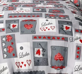 Pamut ágynemű Homa ROSAL LOVE 3 részes 140X200 cm