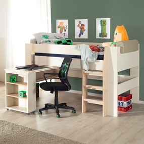 Bézs galéria gyerekágy ágyrács nélkül 90x200 cm Studio – Roba