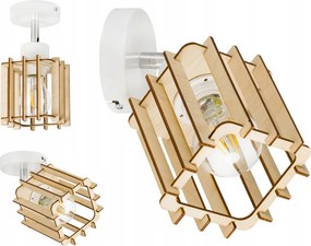 Fali Lámpa E27 fali mozgás loft fa Kocka