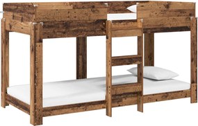 vidaXL Szükidő ágy Öreg fa 100 x 200 cm Faanyag
