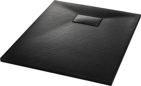 vidaXL fekete SMC zuhanytálca 90 x 70 cm