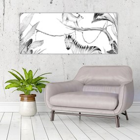Kép - Akvarell dzsungel (120x50 cm)
