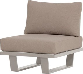 Szürkésbézs fém-párnázott kerti fotel Bear – WOOOD