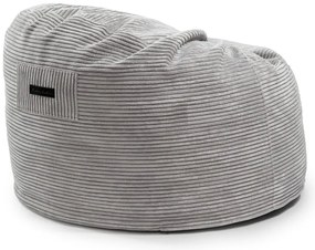Világosszürke kordbársony gyerek babzsákfotel Om 85 – SLOWDOWN