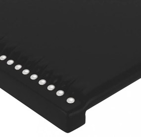 fekete műbőr LED-es fejtámla 147 x 16 x 78/88 cm
