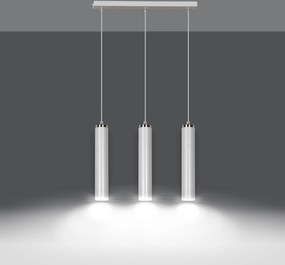 Emibig modern függeszték luna fehér króm emi955/3