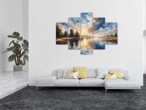 Kép - Napfestmény a víz felett (150x105 cm)