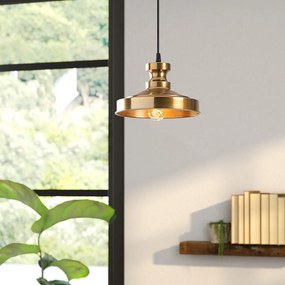 Aranyszínű függőlámpa fém búrával ø 22 cm Berceste – Opviq lights
