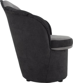 Fotel tárhellyel, sötétszürke/világosszürke, PERSI