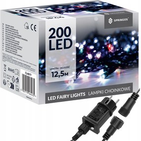 Karácsonyfa Lámpák 200 Led Kültéri 12,5M Elektromos Karácsonyfa Lámpák
