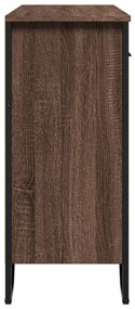 barna tölgy színű szerelt fa tálalószekrény 97 x 32,5 x 74,5 cm